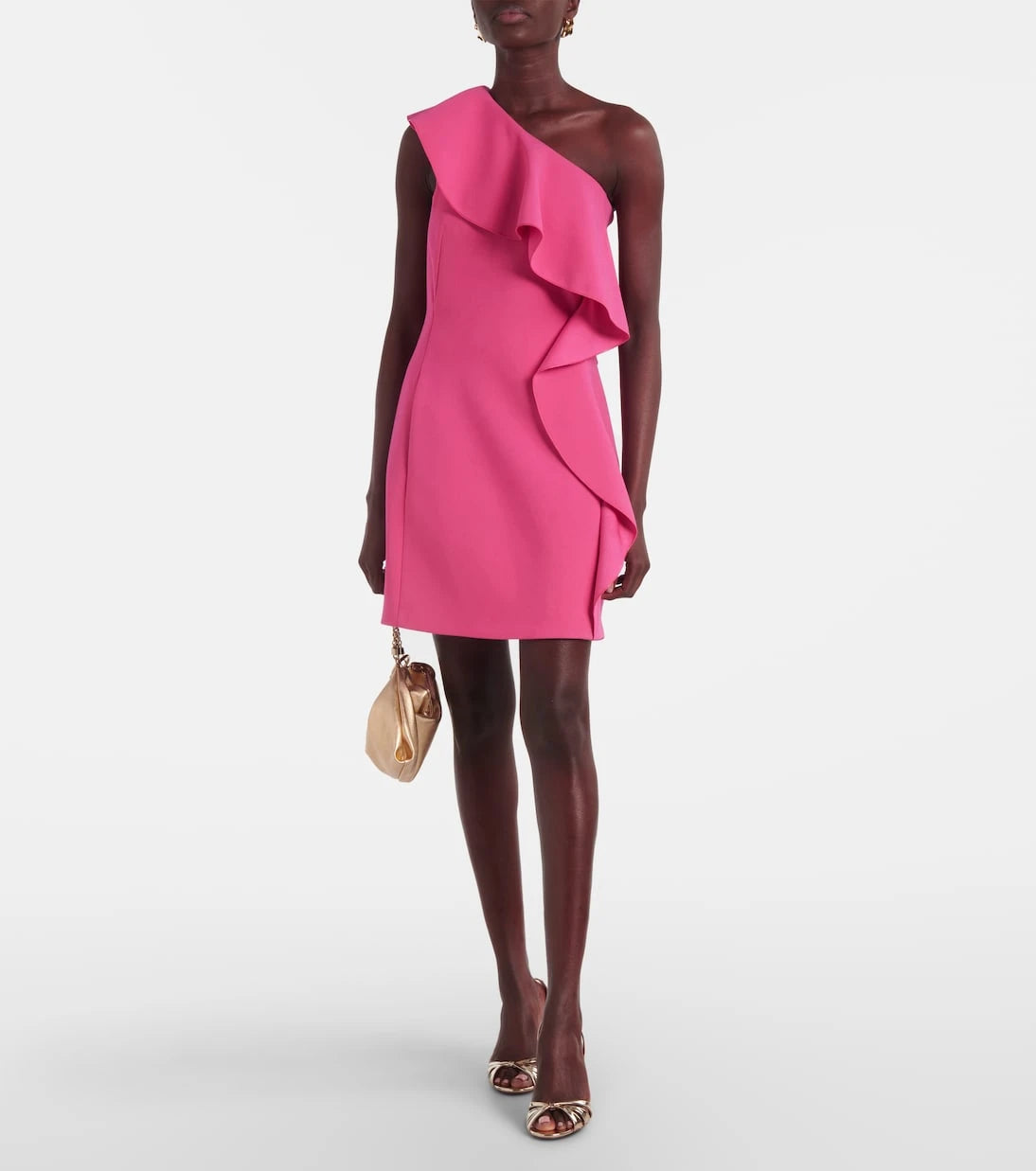 Max Mara - Giacomo ruffled sable minidress
