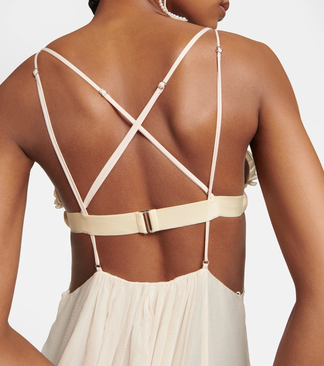 Nensi Dojaka - Bridal cutout silk chiffon gown