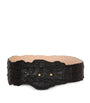 Balmain Black Leather Croc-Embossed Belt