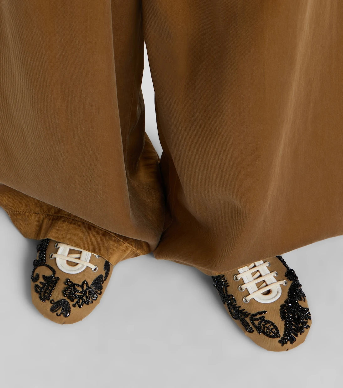 Dries Van Noten - Embellished canvas sneakers