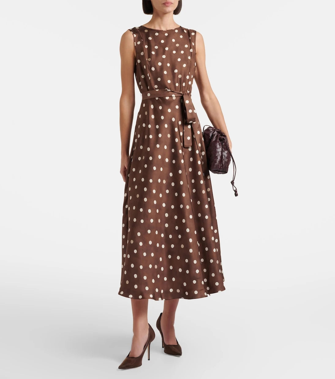 'S Max Mara - Martina polka-dot silk midi dress