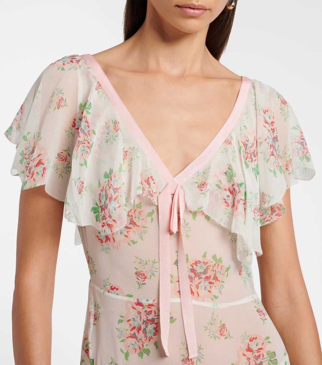 Dôen - Amelisse floral silk georgette maxi dress