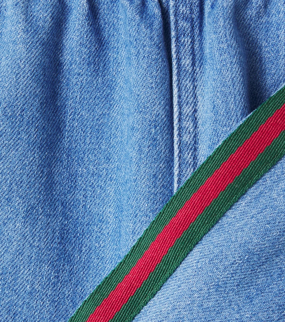 Gucci Kids - بنطلون جينز بيبي ويب سترايب