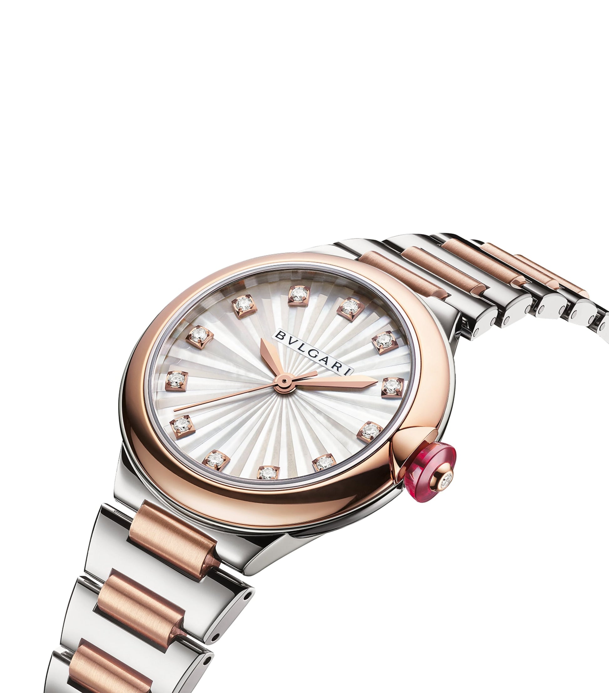Rose Gold, Stainless Steel and Diamond Lvcea Watch 33mm