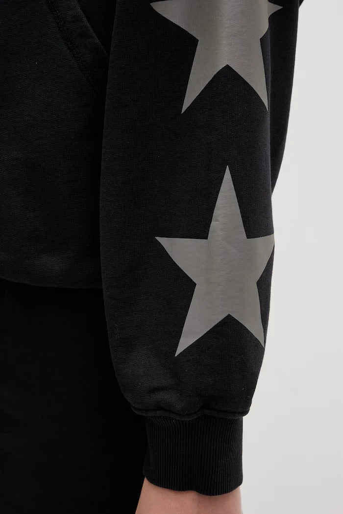 Guess Jeans fermuarlı ve kapüşonlu kadın pamuklu sweatshirt