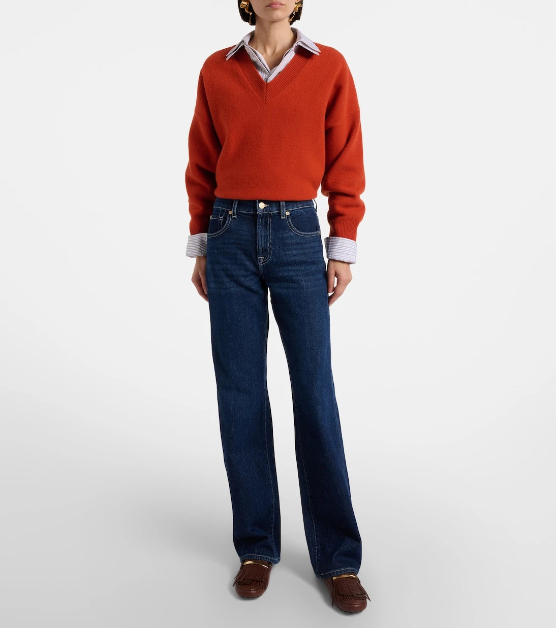 7 For All Mankind - Tess high-rise straight jeans