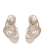 René Caovilla Nude Embellished Chandelier Sandals 105