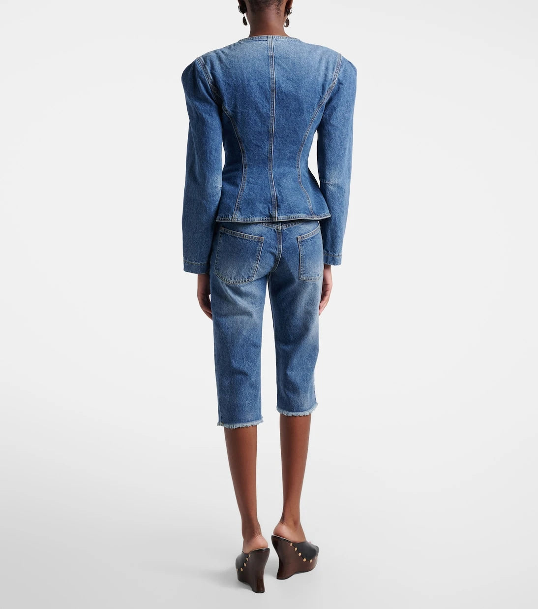 Magda Butrym - Faded capri jeans