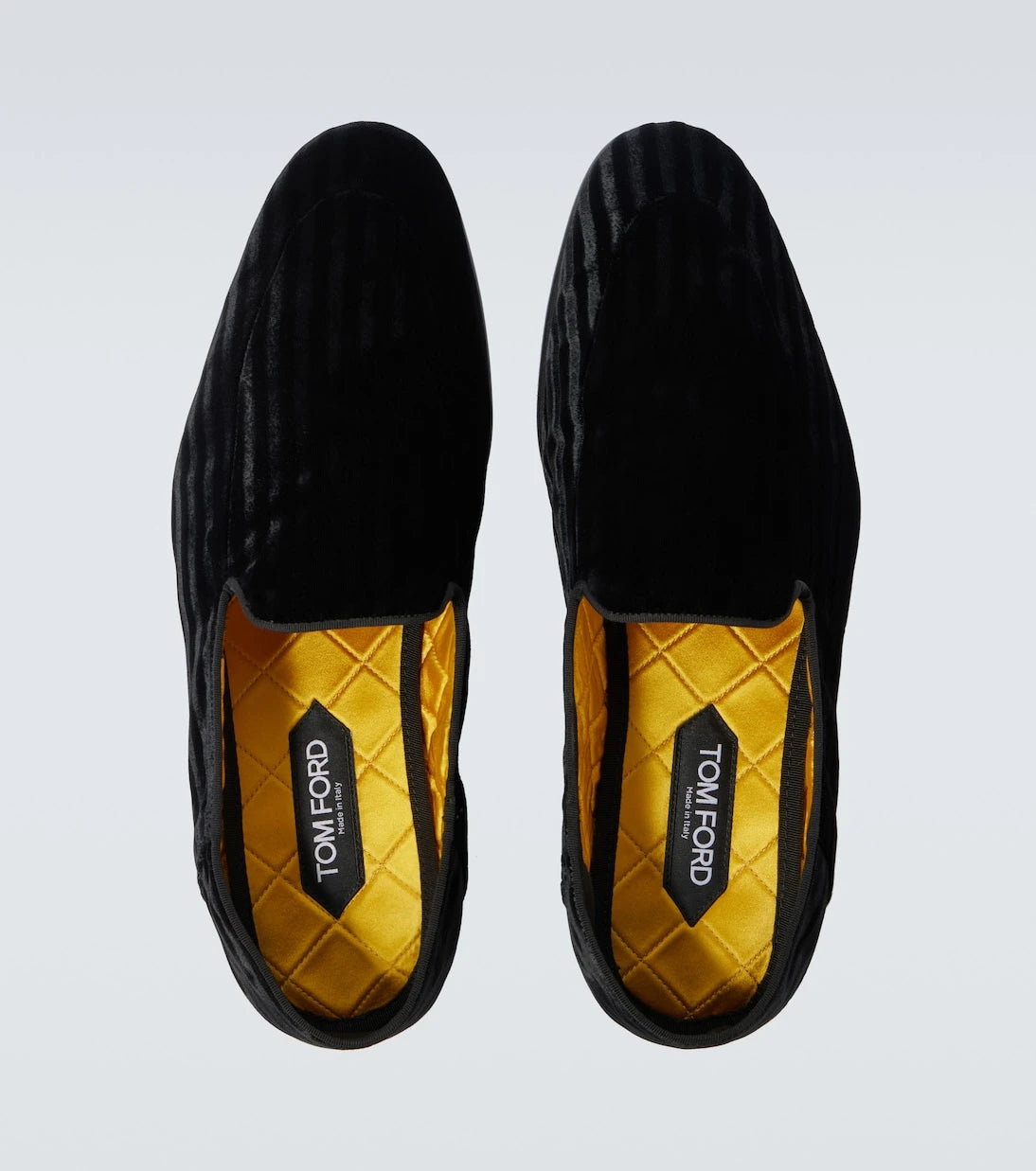 Tom Ford - Steven striped velvet loafers