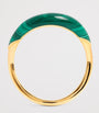 Yellow Gold and Malachite Boa Stackable Ring