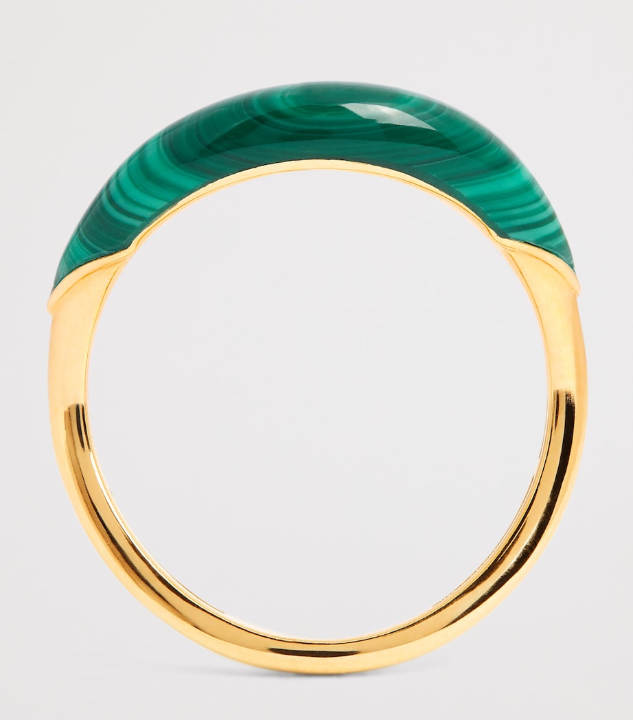 Yellow Gold and Malachite Boa Stackable Ring