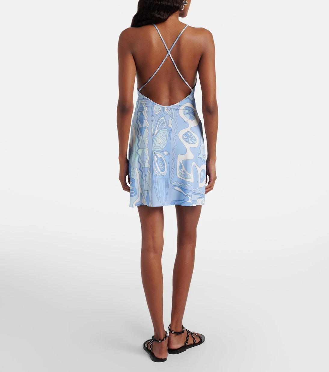 Pucci - Angoli draped satin jersey minidress