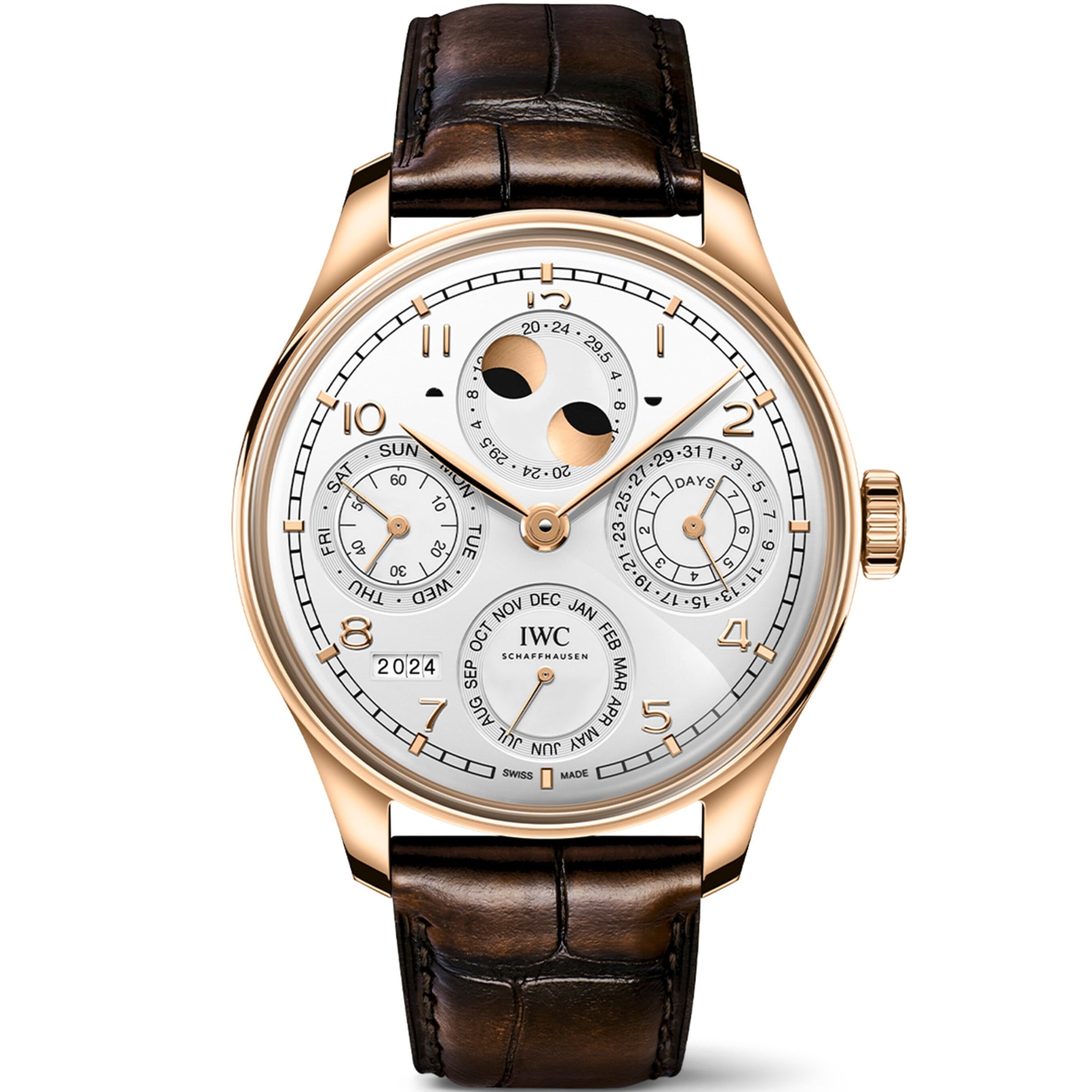 Rose Gold Portugieser Perpetual Calendar Watch 44mm
