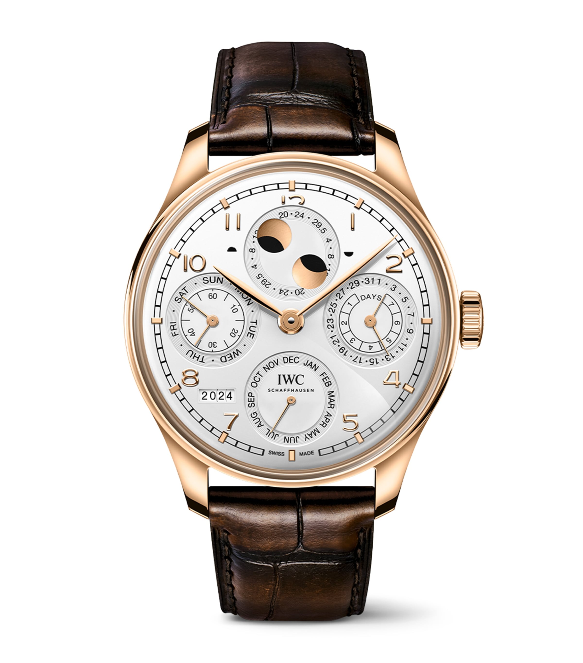 Rose Gold Portugieser Perpetual Calendar Watch 44mm