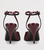 Versace Burgundy Leather La Medusa Slingback Heels 85