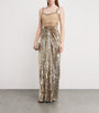Jenny Packham Gold Embellished Only You Maxi Dress