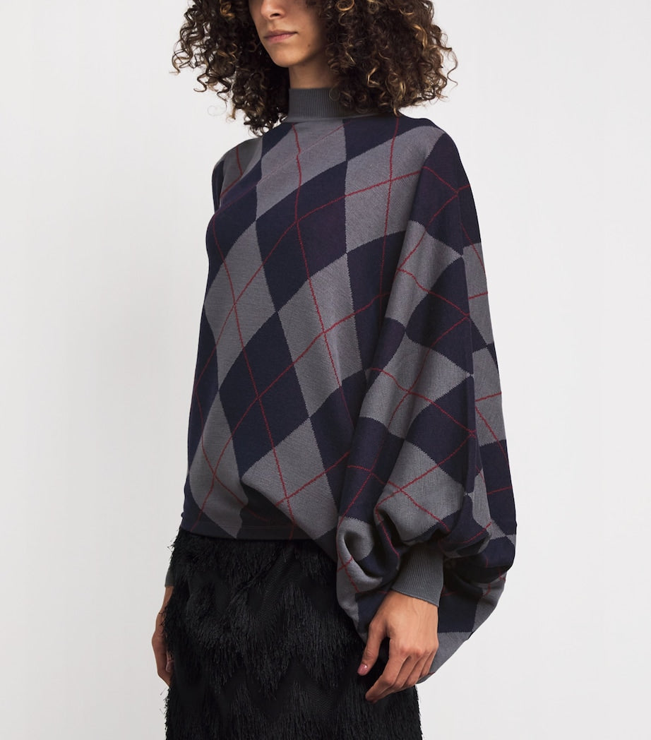 A.W.A.K.E. Mode Multi Merino Wool Argyle Sweater