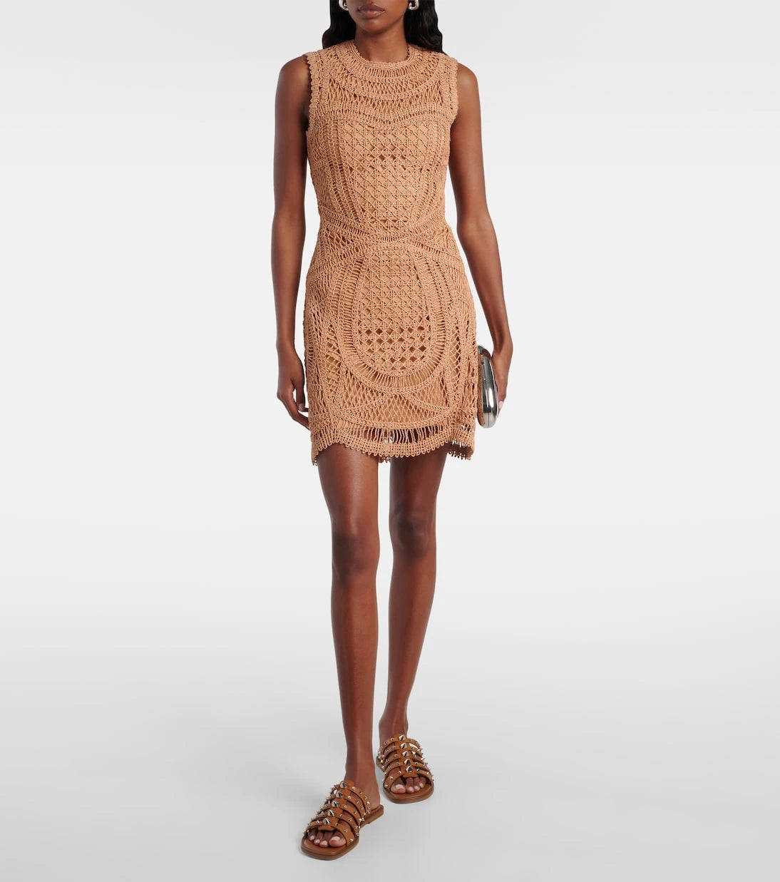 Simkhai - Coen raffia-blend minidress
