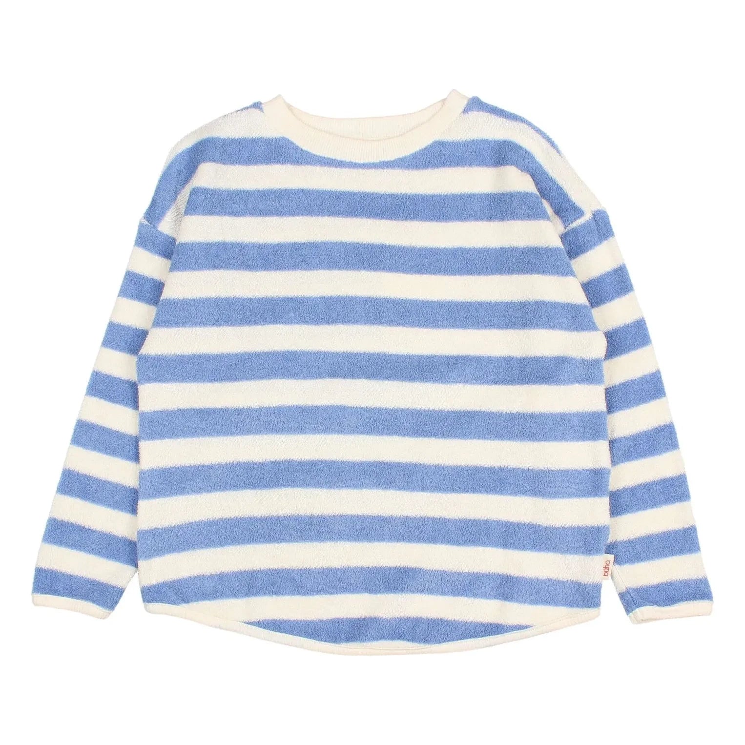 Búho - Striped Organic Cotton Sweatshirt | Light Blue