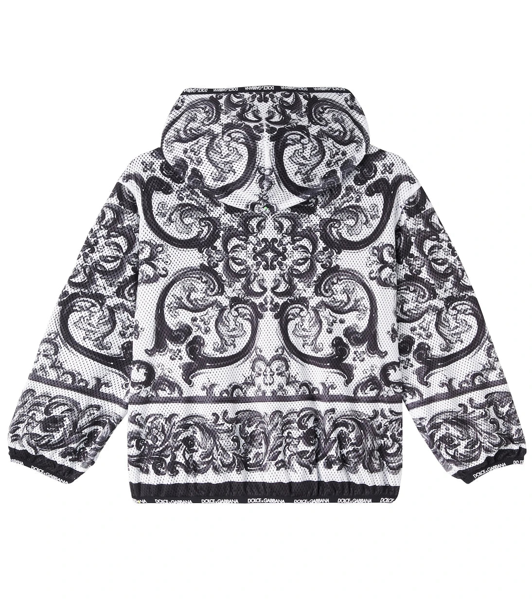 Dolce&Gabbana Kids - Majolica hooded zip-up jacket