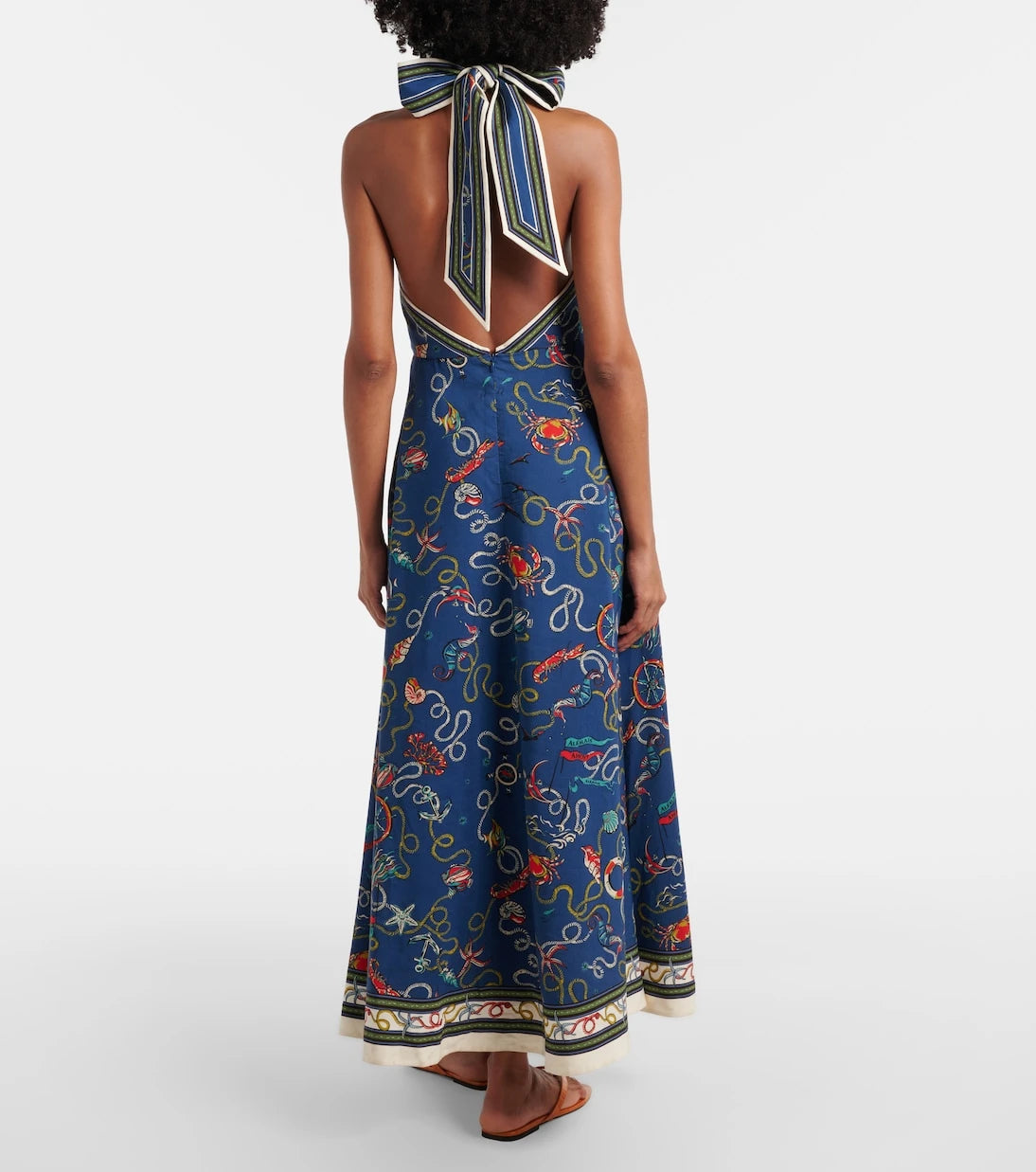 Alémais - Cove printed halterneck maxi dress