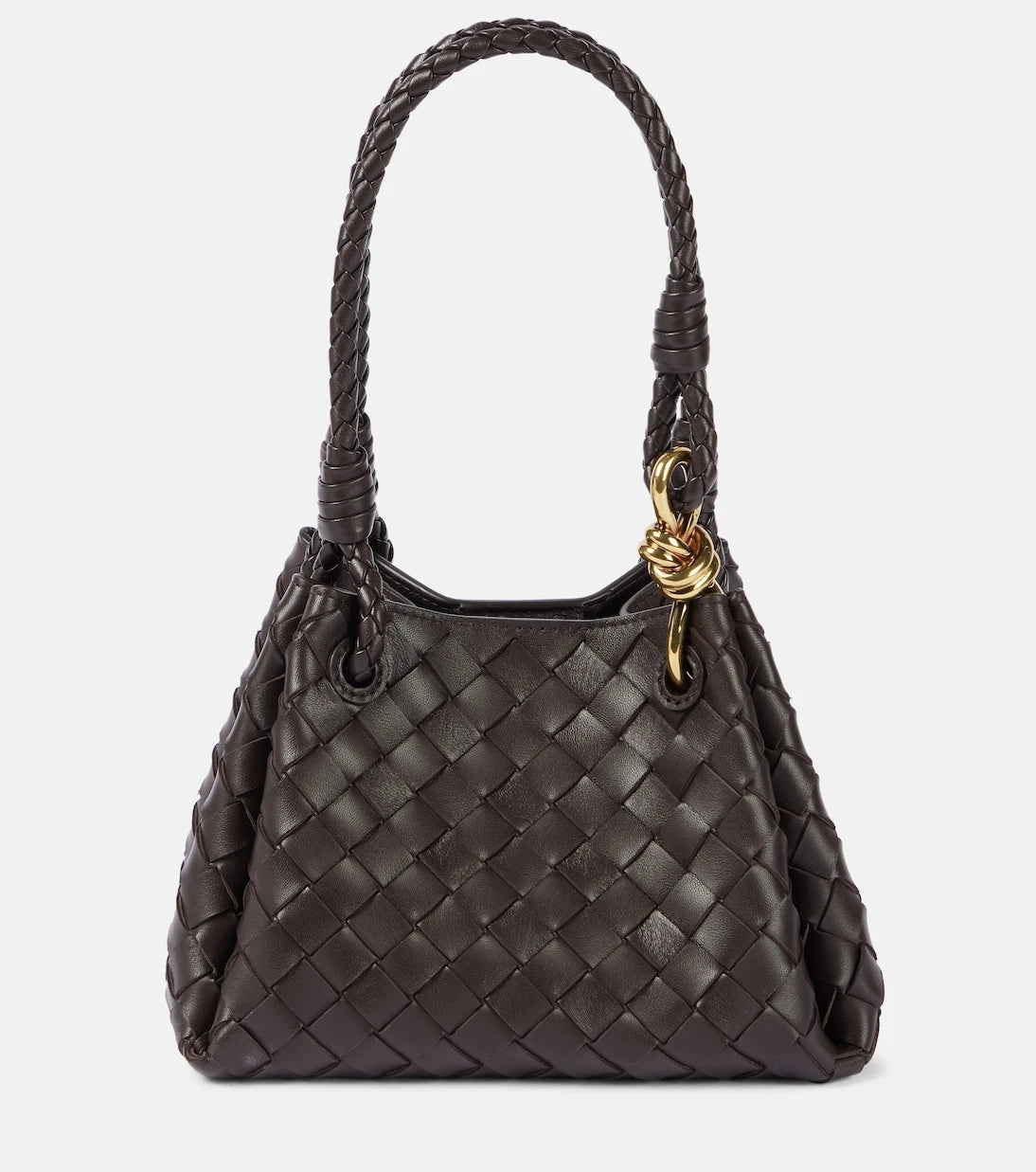 Bottega Veneta - حقيبة كتف باراشوت صغيرة من جلد إنترشاتو