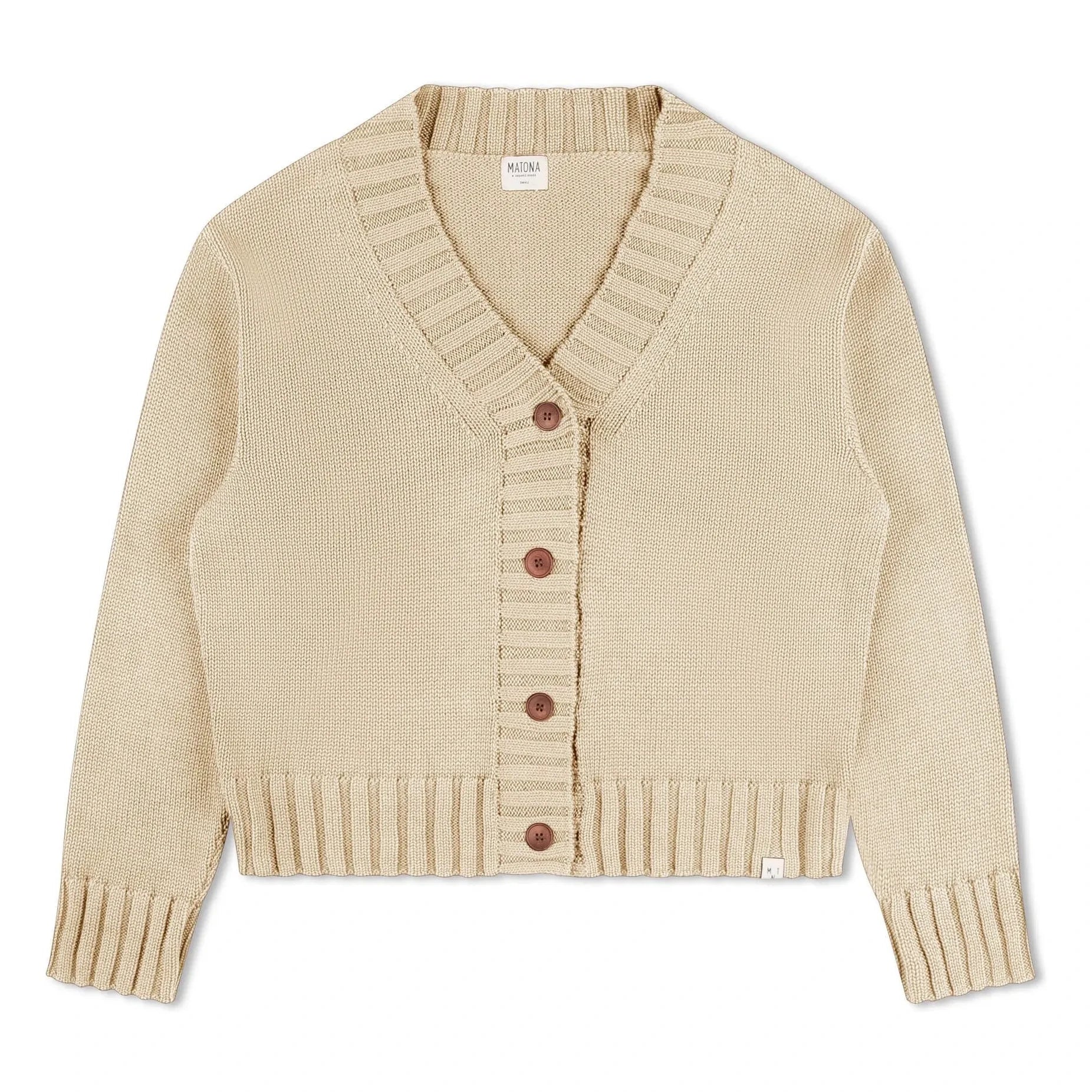 Matona - Organic cotton cardigan | Cream