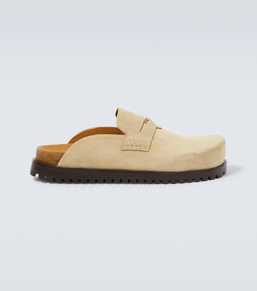 Versace - Medusa suede clogs
