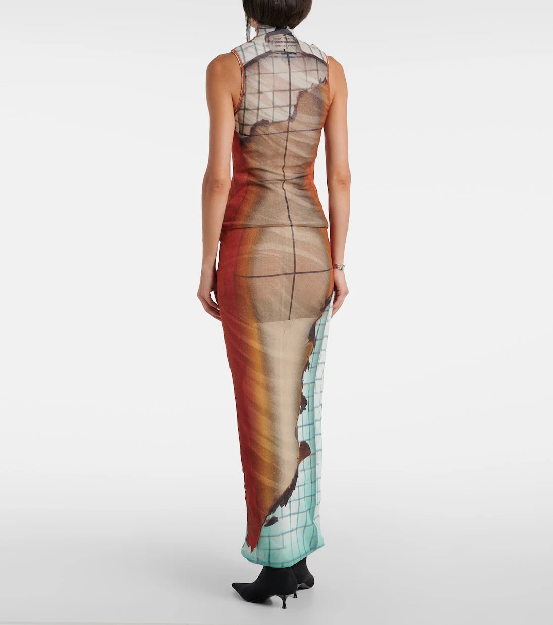 Jean Paul Gaultier - Fire tulle top