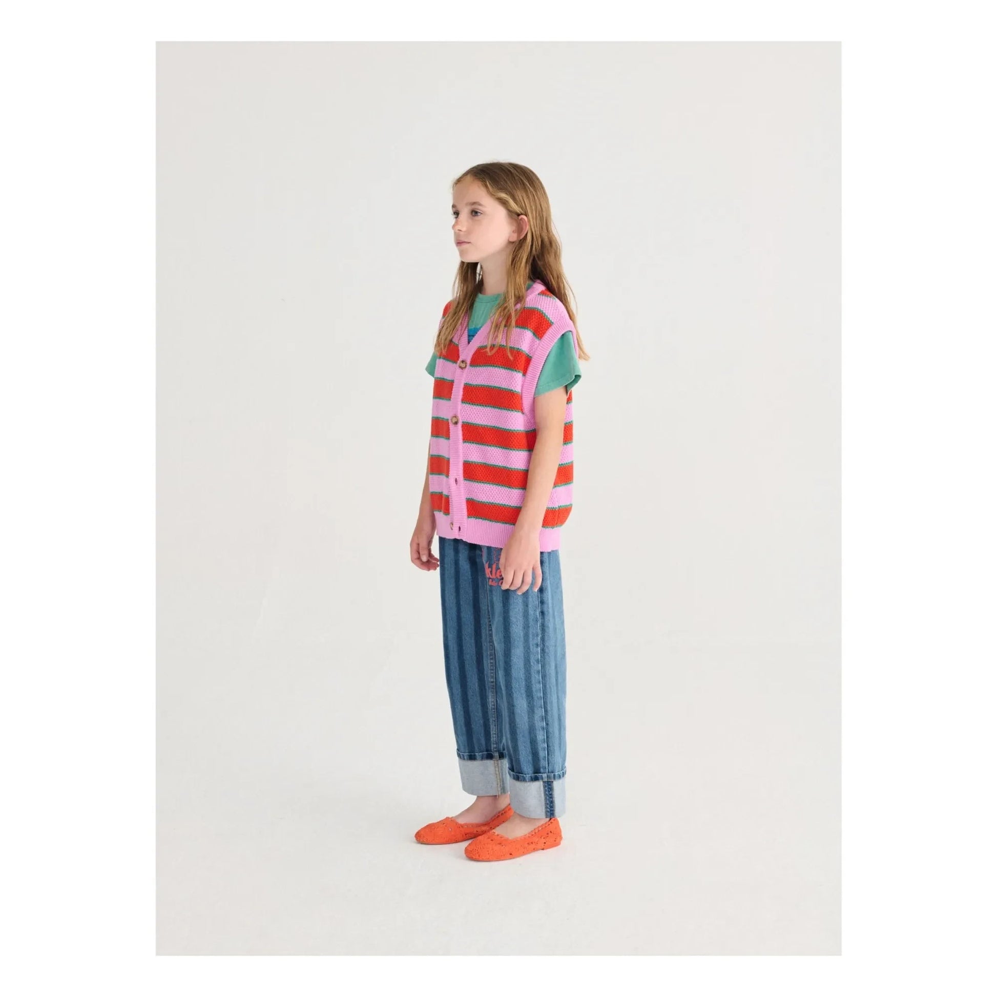 Bobo Choses - Organic Cotton Striped Jeans | Blue
