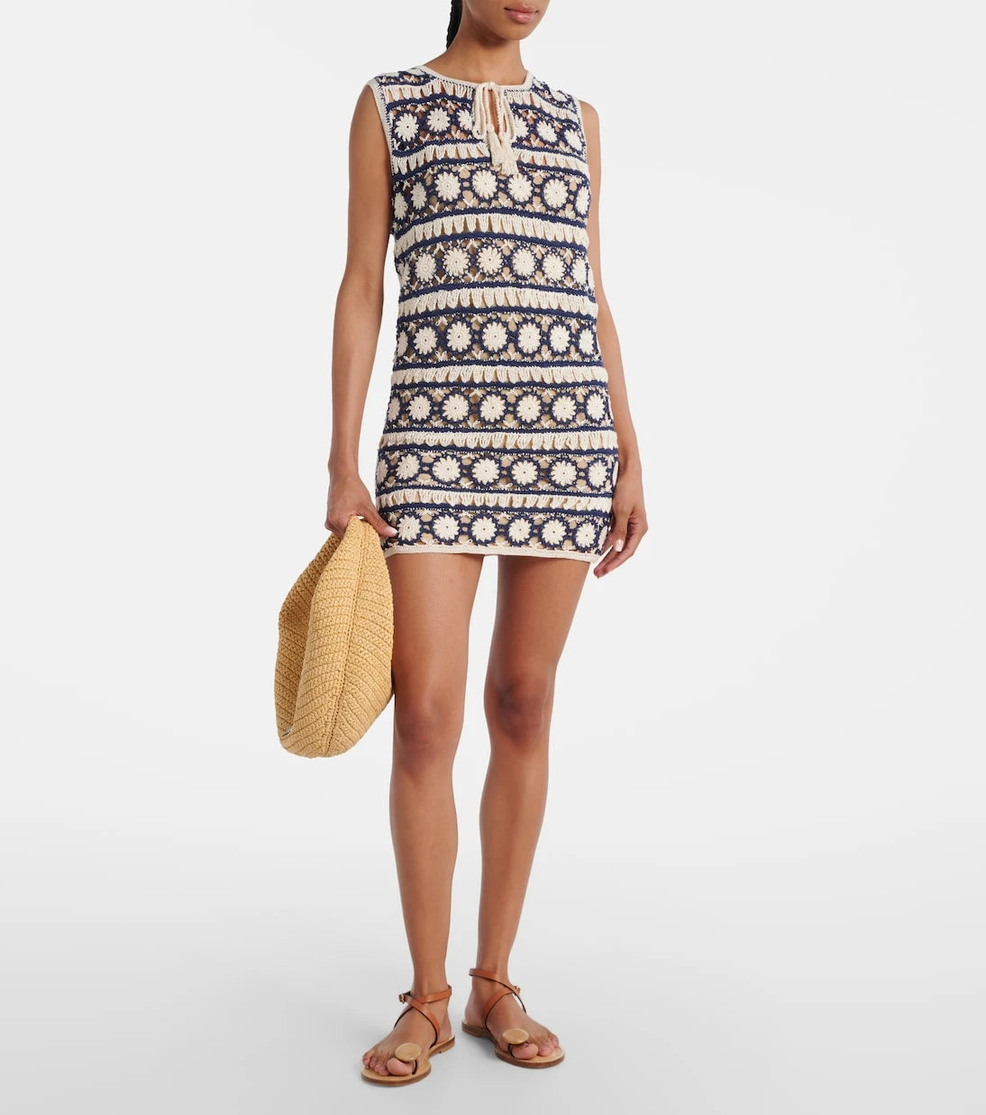 Anna Kosturova - Crochet cotton minidress
