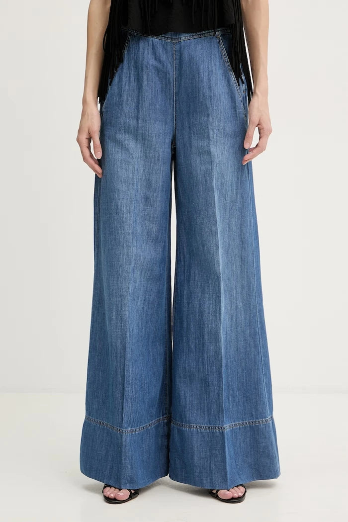 Pinko wide leg kadın kot pantolon