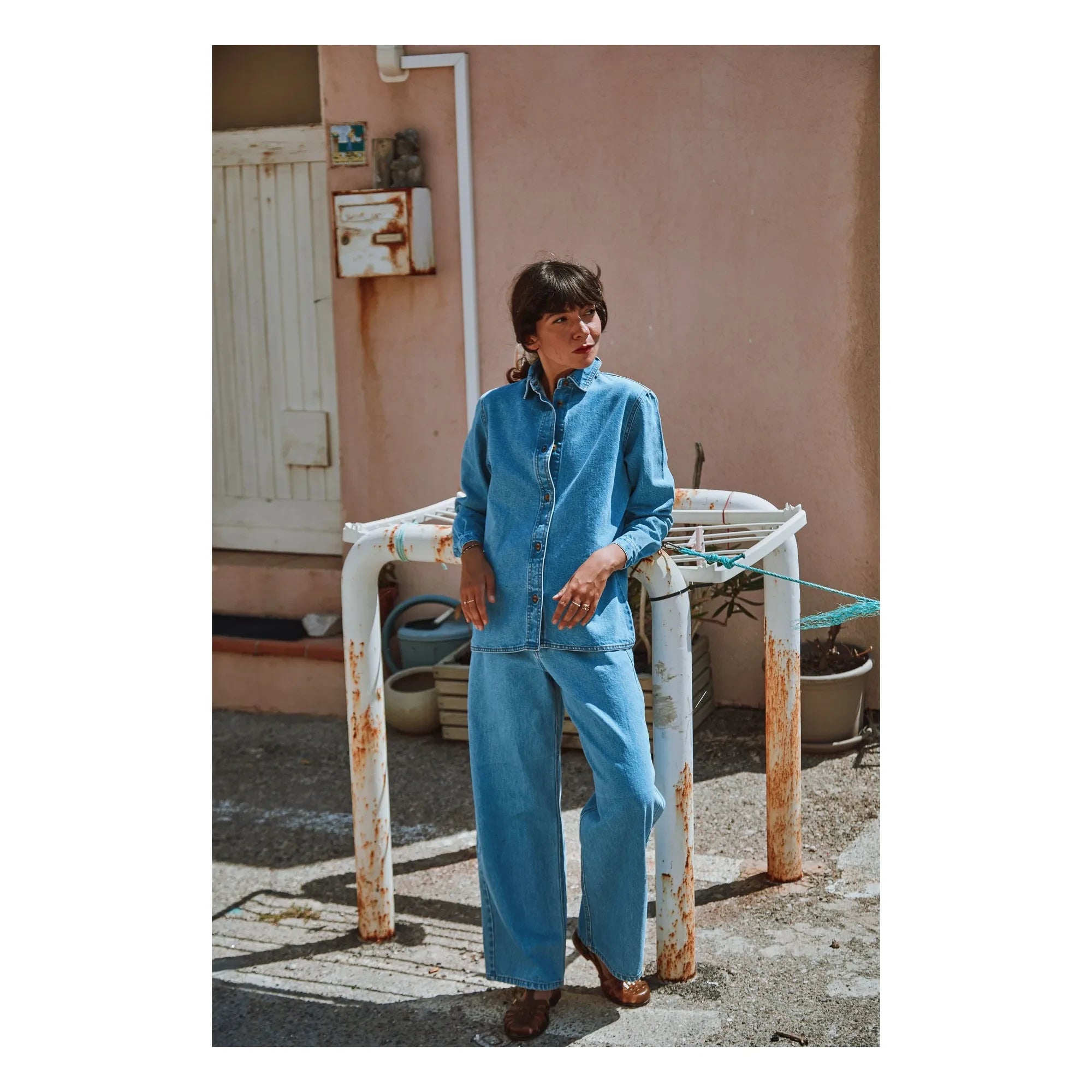 Poudre Organic - Capucine Denim shirt - Women's collection | Light Blue