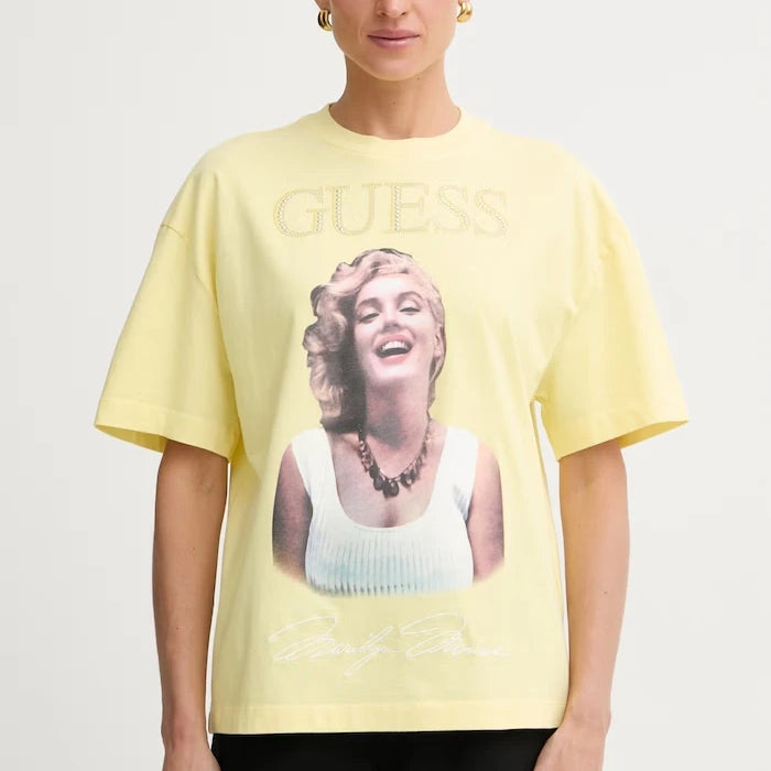 Guess Oversize Kadın Pamuk Tişört MARILYN MONROE