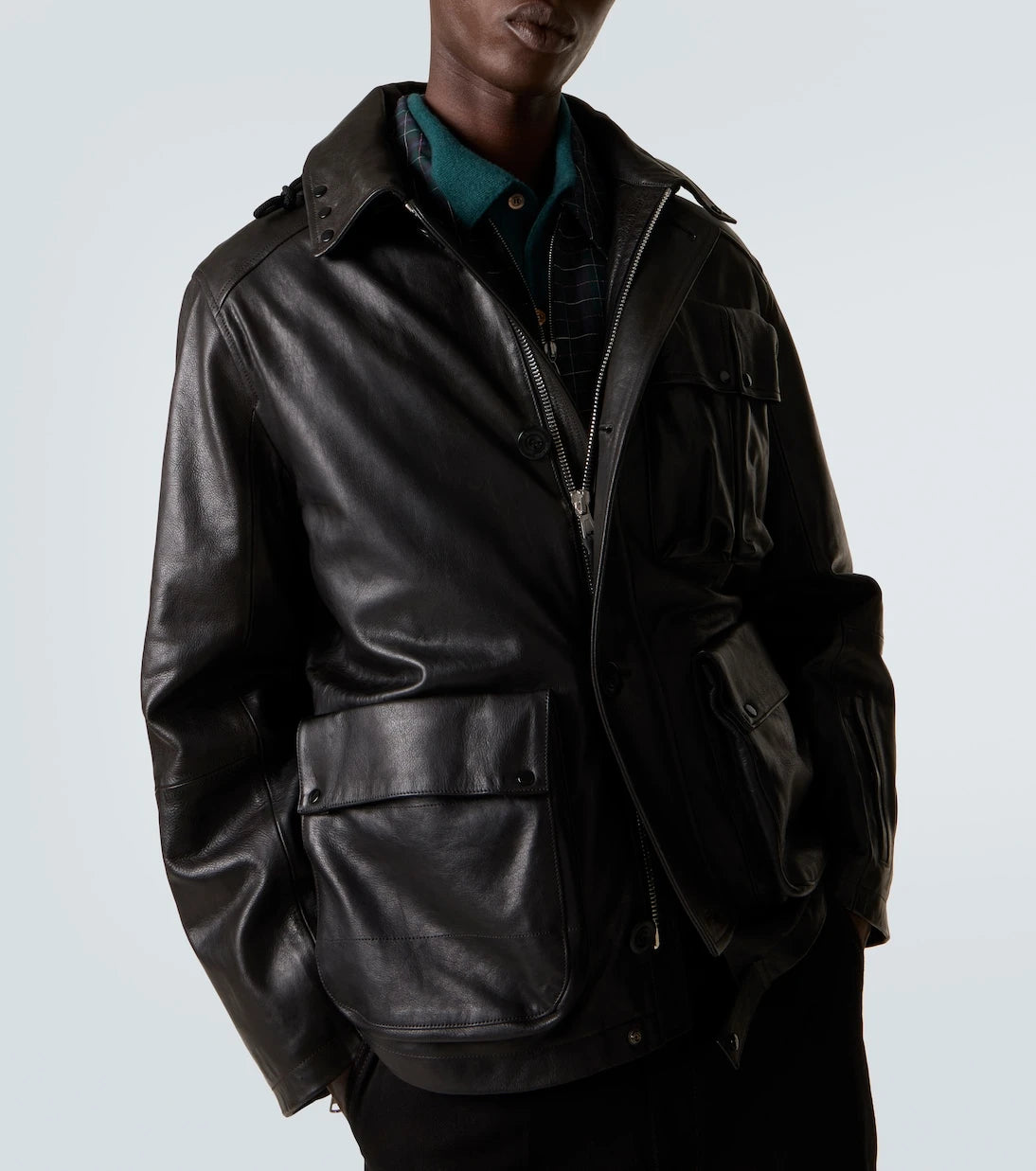 C.P. Company - Lens leather jacket