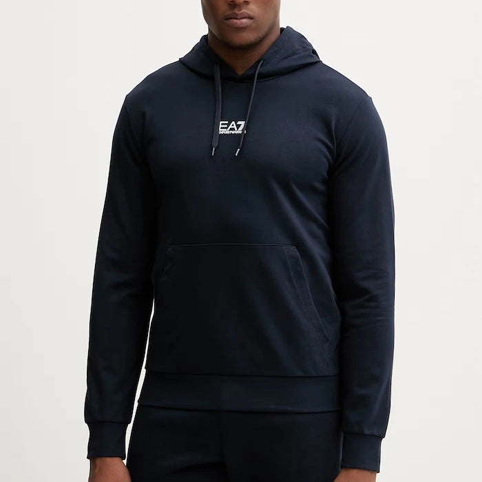 EA7 Emporio Armani капüşonlu erkek pamuk ve elastan sweatshirt