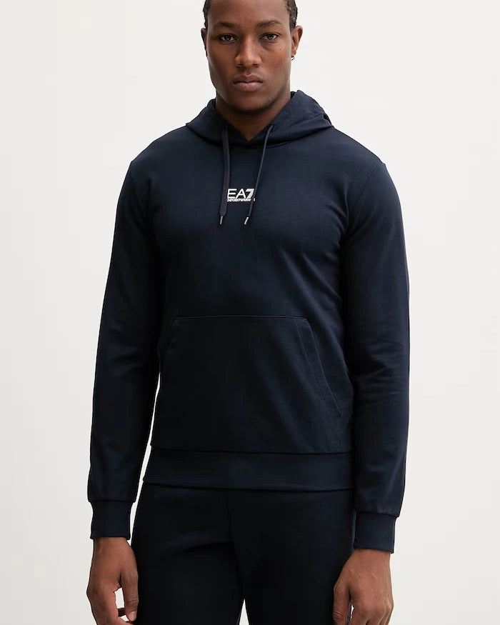 EA7 Emporio Armani капüşonlu erkek pamuk ve elastan sweatshirt