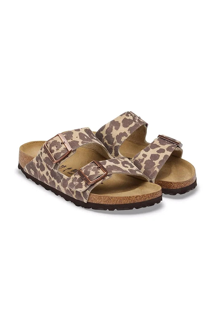 Birkenstock Kadın Süet Terlik Arizona Suede Leather Leopard