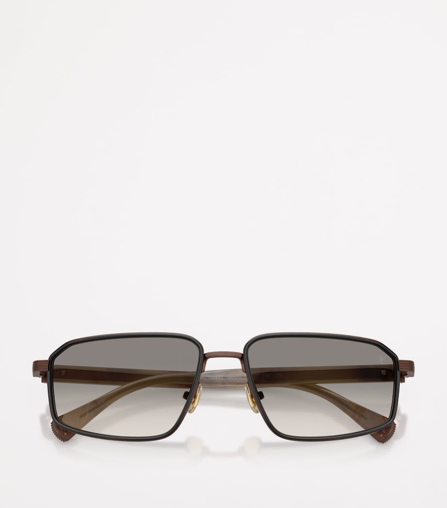 Brunello Cucinelli Titanium Rectangle Jarama Sunglasses