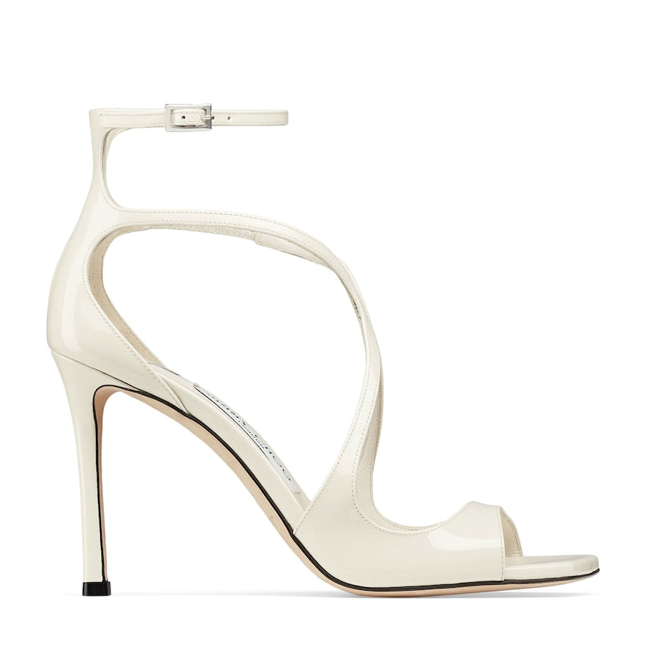 White Azia 95 Patent Leather Sandals