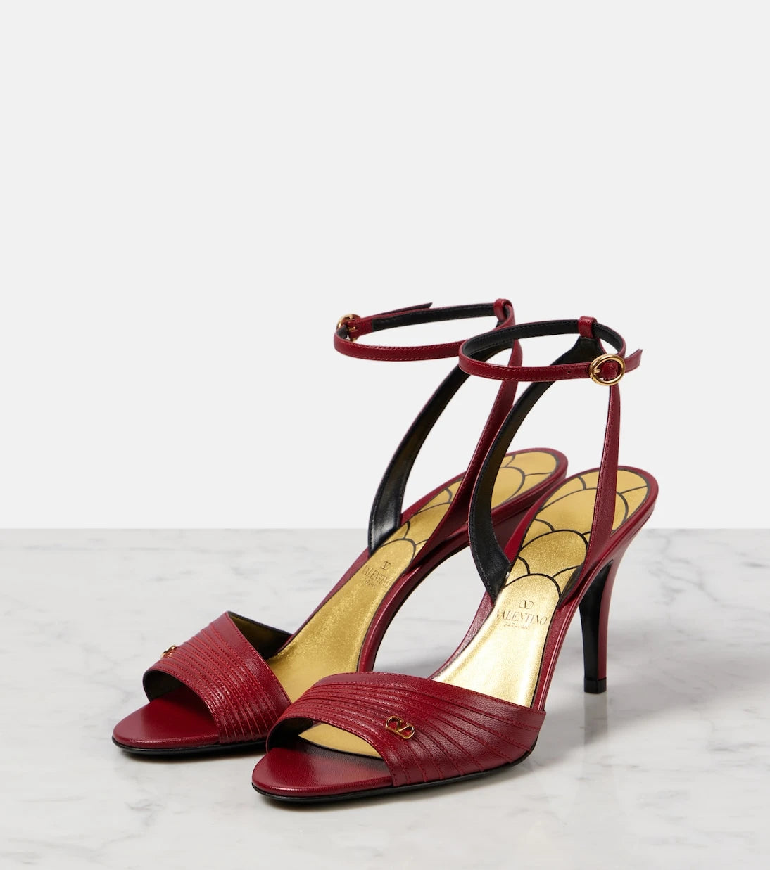 Valentino Garavani - Ladycrush 85 leather sandals