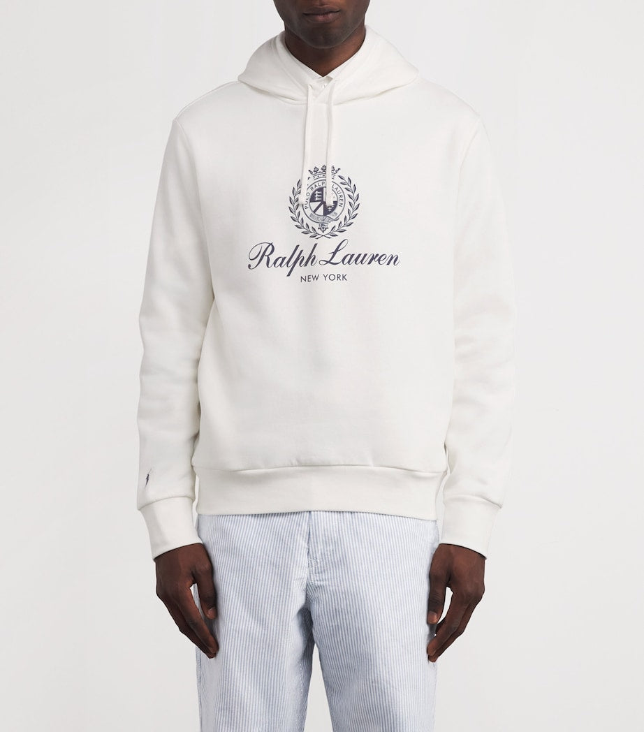 Polo Ralph Lauren White Cotton-Blend Polo Crest Hoodie