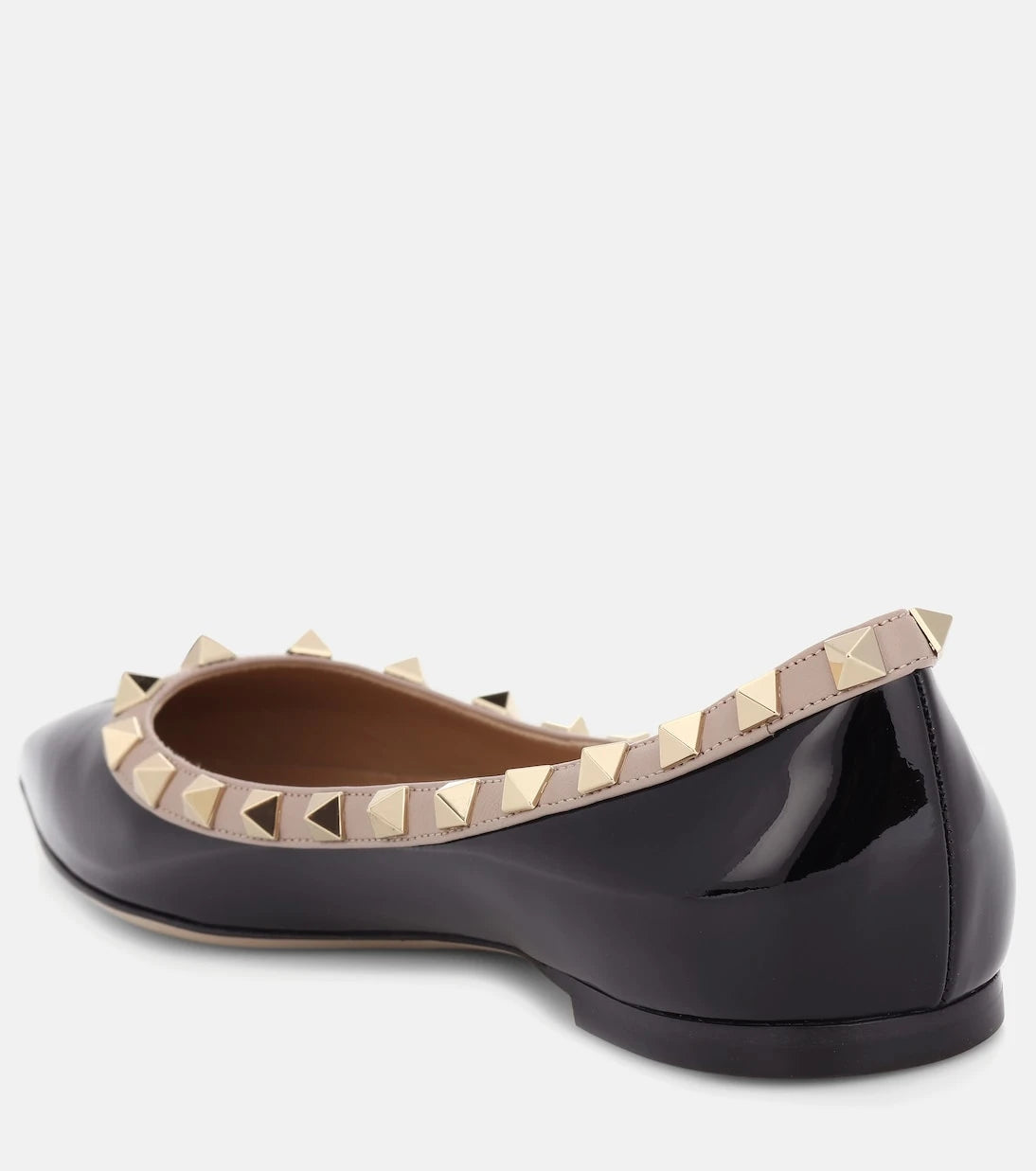 Valentino Garavani - Rockstud patent leather ballet flats