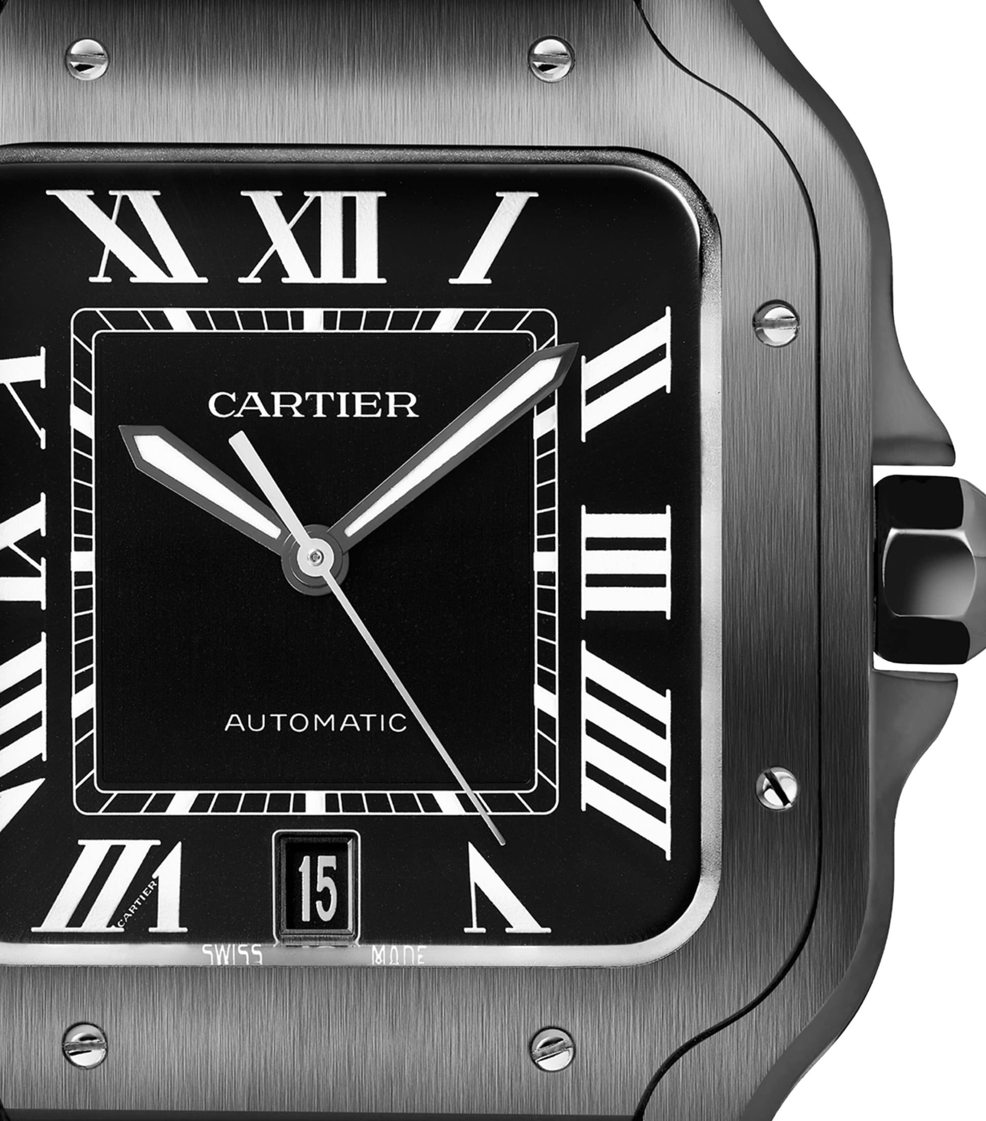 Stainless Steel Santos de Cartier Watch 39.8mm