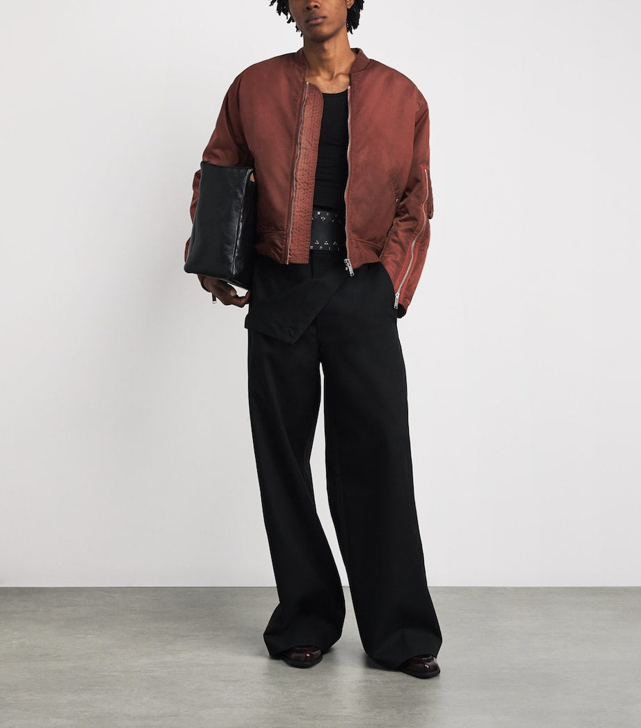 Red Military Bomber Jacket