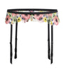Fleur Du Mal Multi Embroidered Azalea Suspender Belt