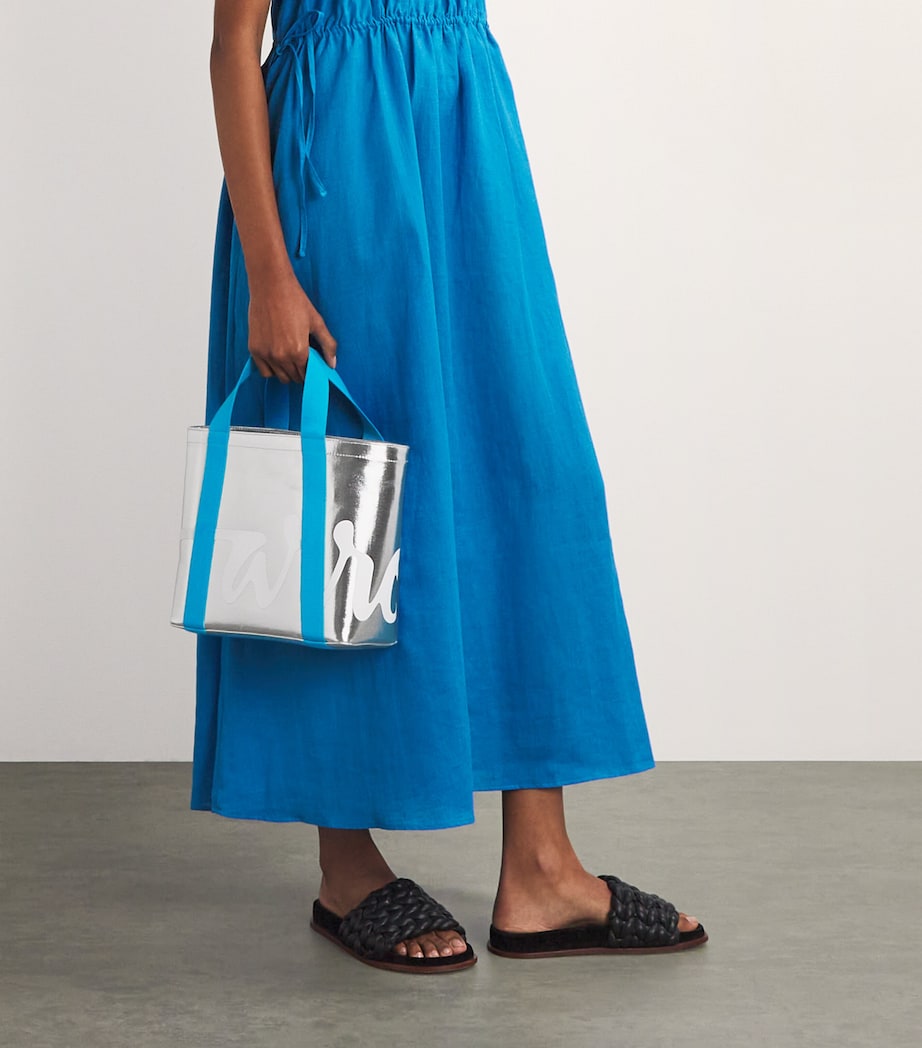 Mini Cotton Logo Tote Bag SILVER