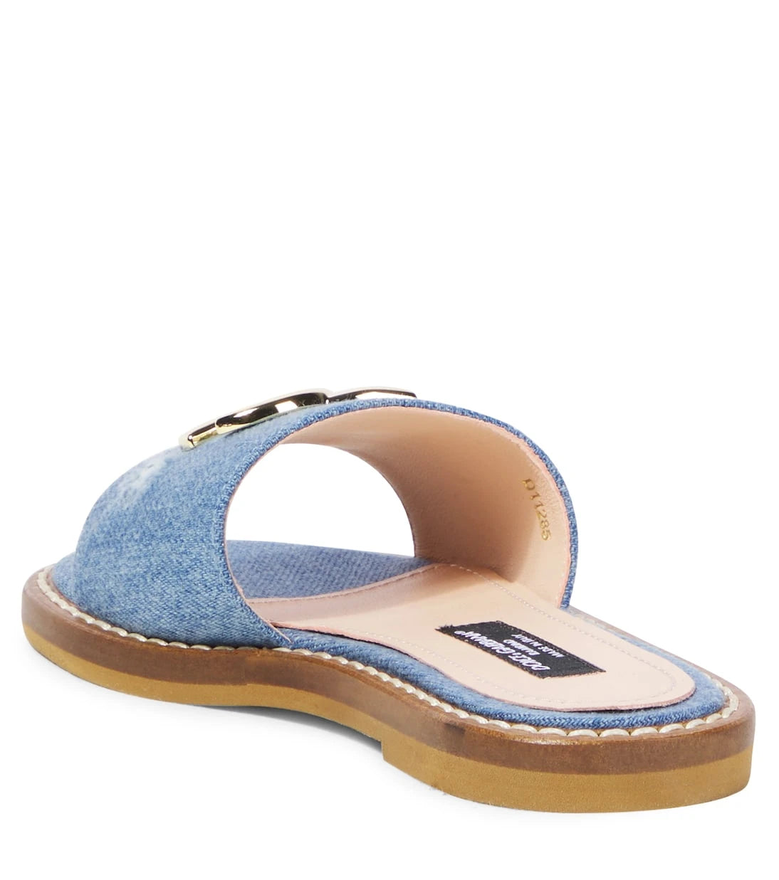 Dolce&Gabbana Kids - DG distressed denim slides