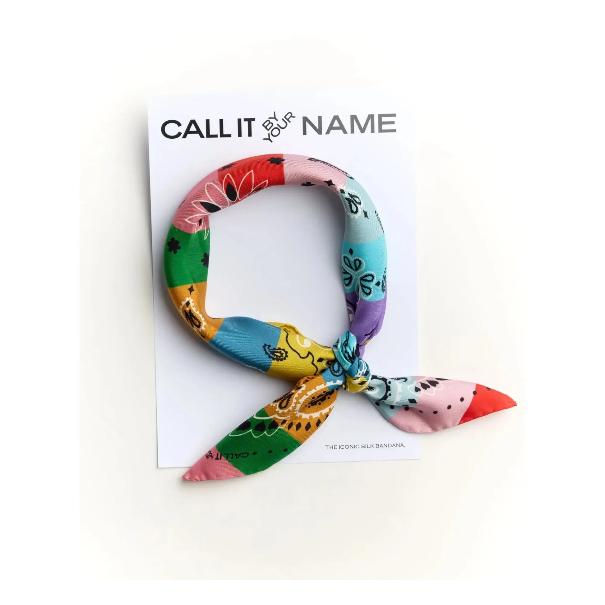 Call it by your name - Bandana Small Rainbow Silk | Blue