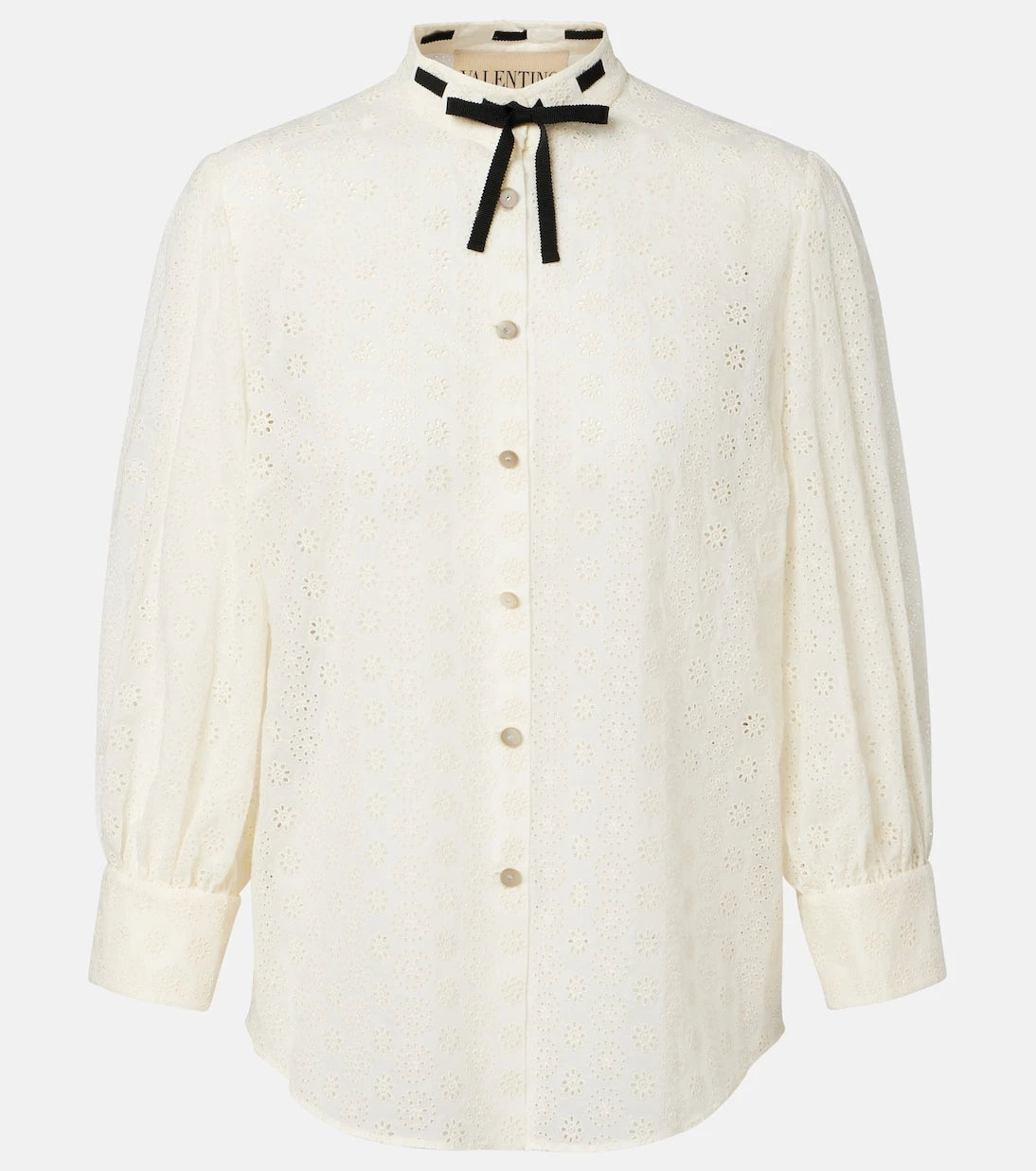 Valentino - Broderie anglaise cotton poplin shirt